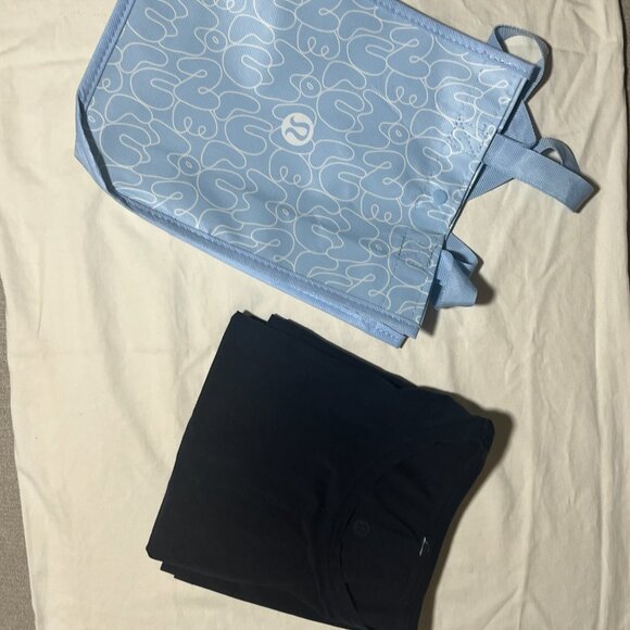 LULULEMON BLACK TANK TOP Muscle Yoga Sleeveless Tee Shirt with Bag - Picture 8 of 14